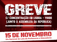 Greve nacional de professores e educadores
