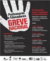 Greve nacional de professores e educadores