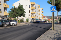 Sinalização rodoviária horizontal na Rua Irene Lisboa, Av. Afonso Henriques e Rua Dr. João Alberto Faria