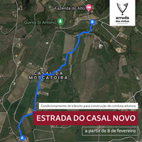 Obras na estrada do Casal Novo