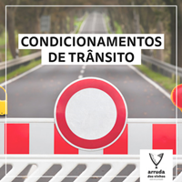 Condicionamentos de trânsito - 2 a 6 de junho