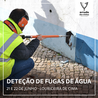 Deteção de fugas de água na zona de Louriceira de Cima 