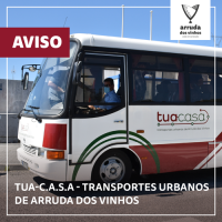 Aviso - TUA-C.A.S.A - Transportes Urbanos de Arruda dos Vinhos
