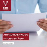 Atraso no envio de faturas da água (em suporte papel)