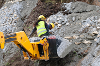Obras de consolidação do talude de Camondes