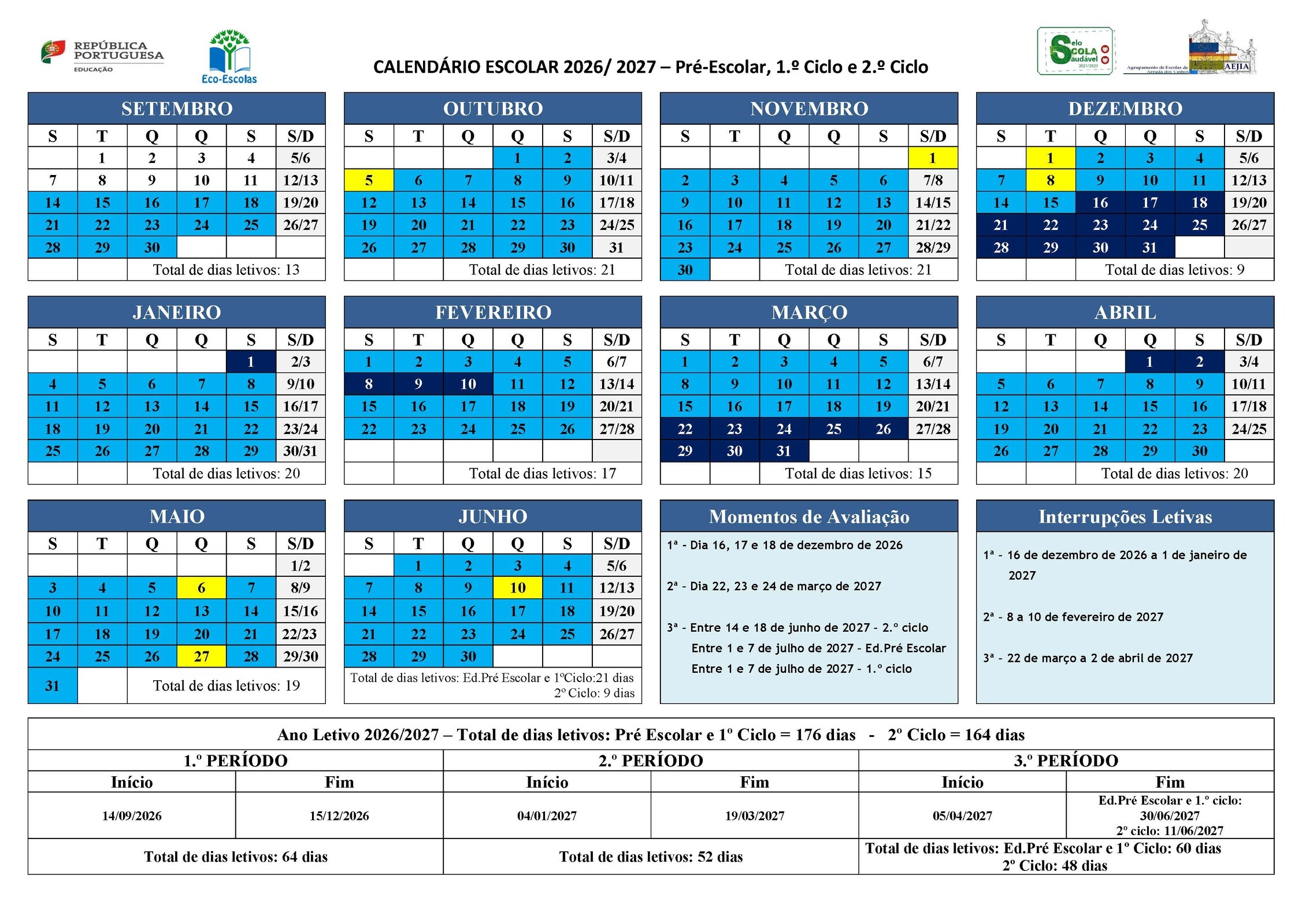 Calendario Escolar 2026-2027
